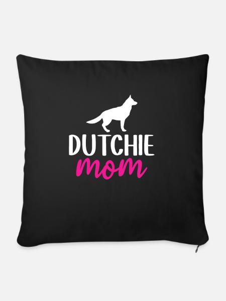 Holländischer Schäferhund Dutch Shepherd - Sofakissenbezug 45 x 45 cm - Schwarz