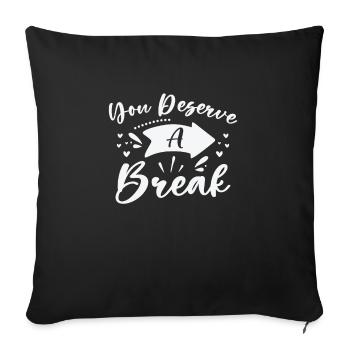 Serenity Staff Relax Inspirant - Housse de coussin décorative 45 x 45 cm - noir - Devant