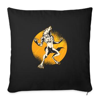 Halloween Monster Line Art Werewolf Horror - Sofa pillowcase 17,3'' x 17,3'' (45 x 45 cm) - black - Front