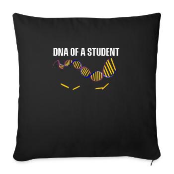 Student DNA Fries Lover Food Genes - Sofa pillowcase 17,3'' x 17,3'' (45 x 45 cm) - black - Front