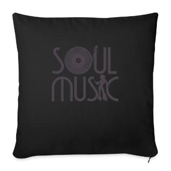 | de vêtements Funk Costume vintage des années 70 pour la musique soul - Housse de coussin décorative 45 x 45 cm - noir - Devant