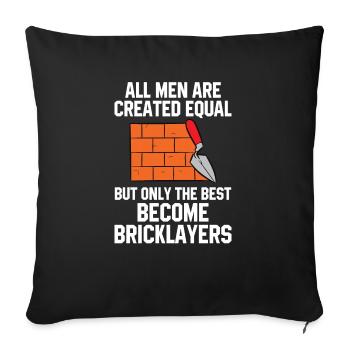 Mason's Work Saying - Sofa pillowcase 17,3'' x 17,3'' (45 x 45 cm) - black - Front