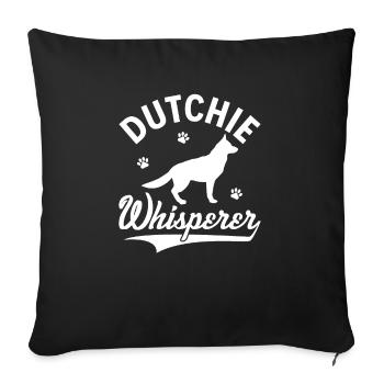 Holländischer Schäferhund Dutch Shepherd - Sofakissenbezug 45 x 45 cm - Schwarz - Vorne