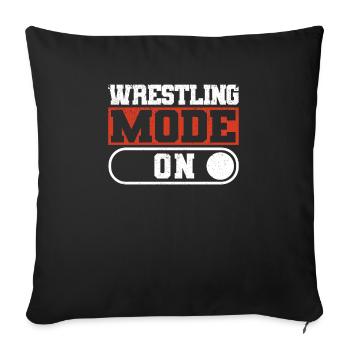 Drôle Hobby Wrestle Sport Wrestling - Housse de coussin décorative 45 x 45 cm - noir - Devant