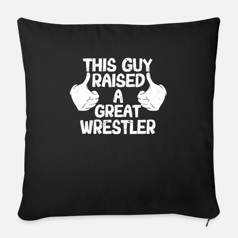 This guy pulled a big wrestler on Lustiger - Sofa pillowcase 17,3'' x 17,3'' (45 x 45 cm) - black