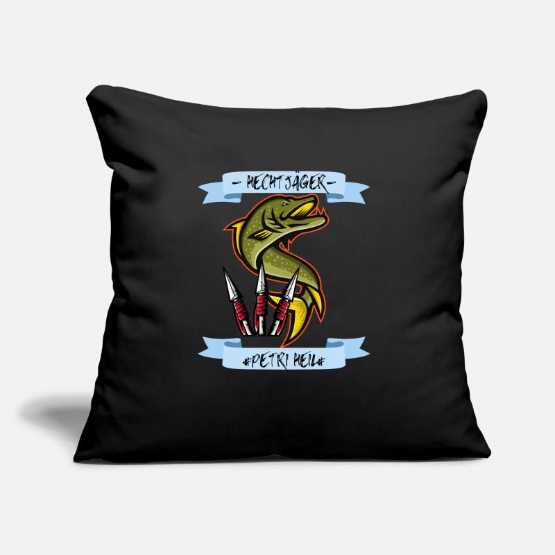 Hechtjäger Angler des Jahres Sofakissenbezug 45 x 45 cm