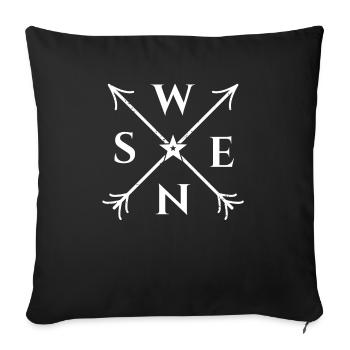 swen X- Form Motiv swen Geschenk - Sofakissenbezug 45 x 45 cm - Schwarz - Vorne