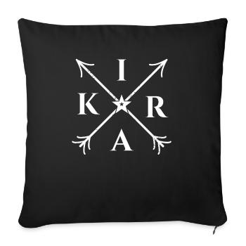 Kira X- Form Motiv Kira Geschenk - Sofakissenbezug 45 x 45 cm - Schwarz - Vorne