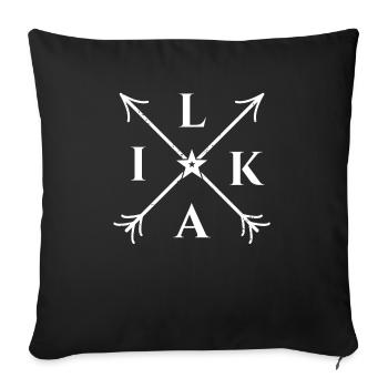 Ilka X- Form Motiv Ilka Geschenk - Sofakissenbezug 45 x 45 cm - Schwarz - Vorne