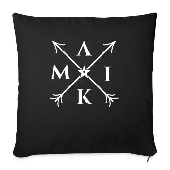 Maik X- Form Motiv Maik Geschenk - Sofakissenbezug 45 x 45 cm - Schwarz - Vorne