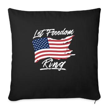 Laissez la liberté SONNER Awesome Patriotic American - Housse de coussin décorative 45 x 45 cm - noir - Devant