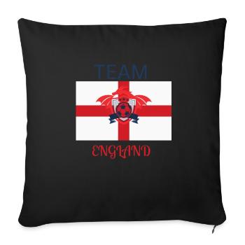 TEAM ENGLAND , football , soccer team - Sofa pillowcase 17,3'' x 17,3'' (45 x 45 cm) - black - Front