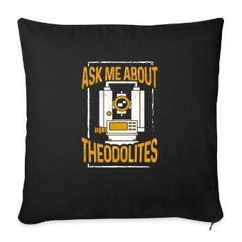 Arpenteur Cartographe Arpenteur Arpenteur - Housse de coussin décorative 45 x 45 cm - noir - Devant