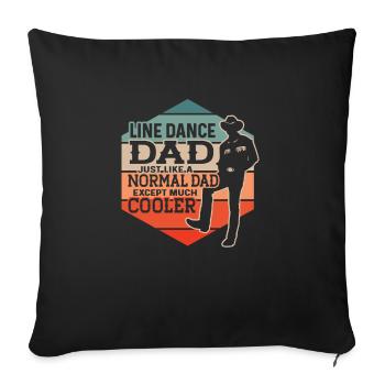 Line Dancing Cowboy Texas Line Dance Cadeau - Housse de coussin décorative 45 x 45 cm - noir - Devant