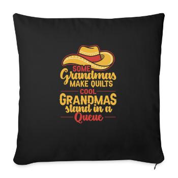 Line Dancing Cowboy Texas Line Dance Cadeau - Housse de coussin décorative 45 x 45 cm - noir - Devant