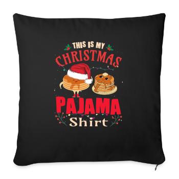 Weihnachtspfannkuchen Christmas Pajama - Sofakissenbezug 45 x 45 cm - Schwarz - Vorne