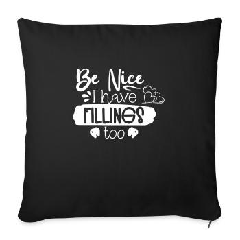 Dental Laboratory Technician Dental Technician - Sofa pillowcase 17,3'' x 17,3'' (45 x 45 cm) - black - Front