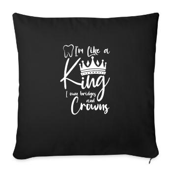 Dental Laboratory Technician Dental Technician - Sofa pillowcase 17,3'' x 17,3'' (45 x 45 cm) - black - Front