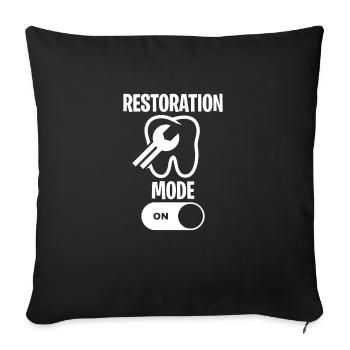 Dental Laboratory Technician Dental Technician - Sofa pillowcase 17,3'' x 17,3'' (45 x 45 cm) - black - Front