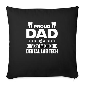 Dental Laboratory Technician Dental Technician - Sofa pillowcase 17,3'' x 17,3'' (45 x 45 cm) - black - Front