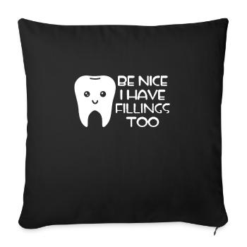Dental Laboratory Technician Dental Technician - Sofa pillowcase 17,3'' x 17,3'' (45 x 45 cm) - black - Front