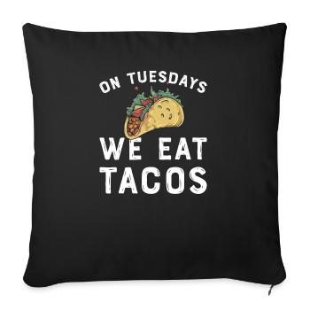 Taco Mexican Food Mexico Tortilla Burrito - Sofa pillowcase 17,3'' x 17,3'' (45 x 45 cm) - black - Front