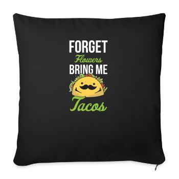 Taco Mexican Food Mexico Tortilla Burrito - Sofa pillowcase 17,3'' x 17,3'' (45 x 45 cm) - black - Front