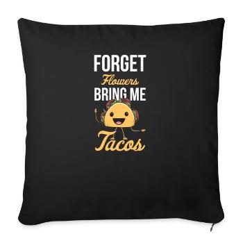 Taco Mexican Food Mexico Tortilla Burrito - Sofa pillowcase 17,3'' x 17,3'' (45 x 45 cm) - black - Front