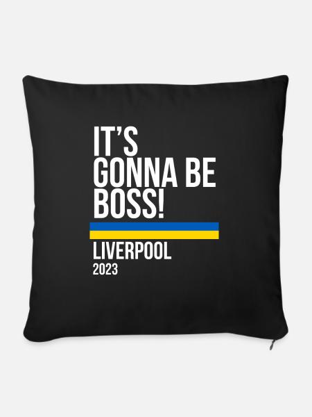 Liverpool - Sofakissenbezug 45 x 45 cm - Schwarz