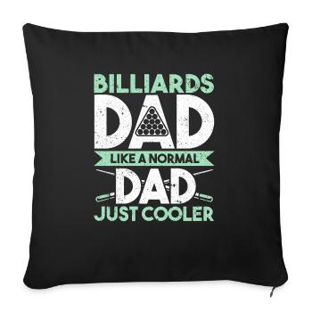 Snooker Pool Billard - Sofakissenbezug 45 x 45 cm - Schwarz - Vorne