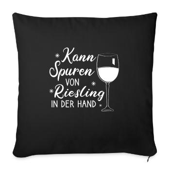 Kann Spuren Von Riesling Enthalten Weintrinker - Sofakissenbezug 45 x 45 cm - Schwarz - Vorne