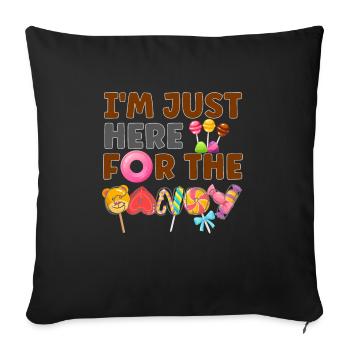 Je suis juste là pour le cadeau d’Halloween amusant - Housse de coussin décorative 45 x 45 cm - noir - Devant