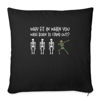 Colorful Skeleton Dabbing Support Autism Awareness - Sofa pillowcase 17,3'' x 17,3'' (45 x 45 cm) - black - Front