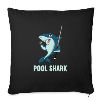 Snooker Pool Billard - Sofakissenbezug 45 x 45 cm - Schwarz - Vorne