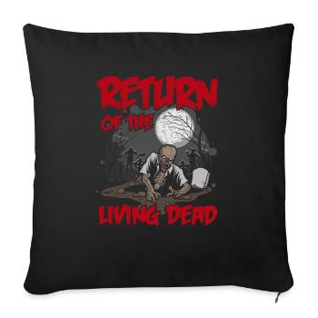 Les zombies reviennent des monstres d’Halloween - Housse de coussin décorative 45 x 45 cm - noir - Devant