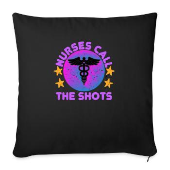 INFIRMIÈRE Les infirmières prennent les commandes - Housse de coussin décorative 45 x 45 cm - noir - Devant