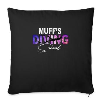 Muff's Tauchschule - Sofakissenbezug 45 x 45 cm - Schwarz - Vorne