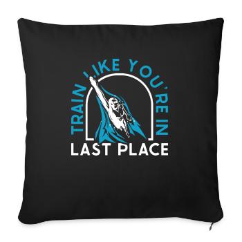 Entraînez-vous à nager comme si vous étiez à la dernière place - Housse de coussin décorative 45 x 45 cm - noir - Devant