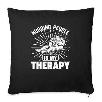 BJJ Jiu-Jitsu Brésilien - Housse de coussin décorative 45 x 45 cm - noir - Devant
