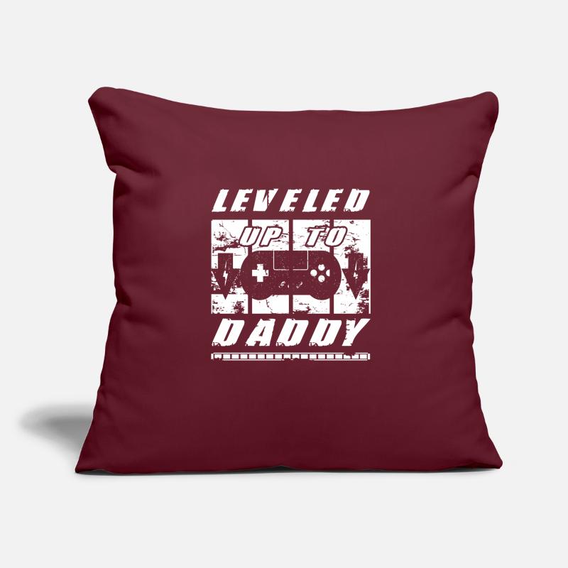 Leveled Up To Daddy Im going to Be A Dad Gift Idea Sofa pillowcase 17,3'' x 17,3'' (45 x 45 cm)