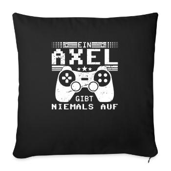 Axel Gaming Konsole PC Gamer Geschenk - Sofakissenbezug 45 x 45 cm - Schwarz - Vorne