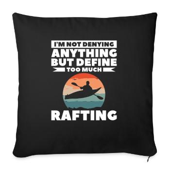 Je ne nie pas tout mais je définis trop de Raftin - Housse de coussin décorative 45 x 45 cm - noir - Devant