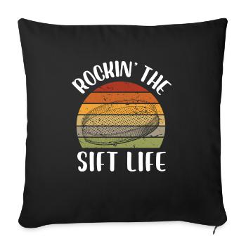 rocking the sift life Design for a archeology - Sofa pillowcase 17,3'' x 17,3'' (45 x 45 cm) - black - Front