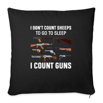 Weapons and Ammunition Patriot Weapons Collector Life - Sofa pillowcase 17,3'' x 17,3'' (45 x 45 cm) - black - Front