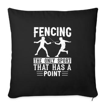 Martial Arts Fencing Best Team Fencing Life - Sofa pillowcase 17,3'' x 17,3'' (45 x 45 cm) - black - Front