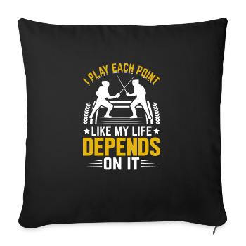 Martial Arts Best Team Fencing Sport Lebensst - Sofa pillowcase 17,3'' x 17,3'' (45 x 45 cm) - black - Front