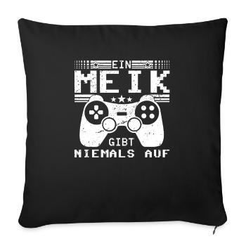Meik Gaming Konsole PC Gamer Geschenk - Sofakissenbezug 45 x 45 cm - Schwarz - Vorne