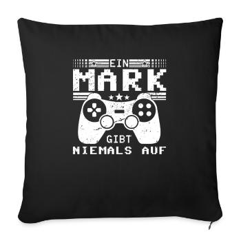 Luka Gaming Konsole PC Gamer Geschenk - Sofakissenbezug 45 x 45 cm - Schwarz - Vorne