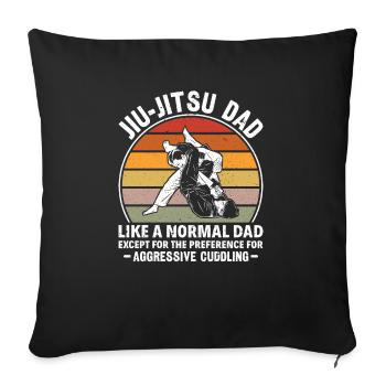 BJJ Jiu-Jitsu Brésilien - Housse de coussin décorative 45 x 45 cm - noir - Devant