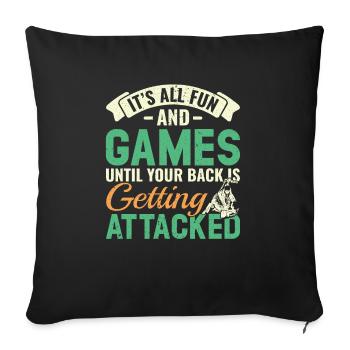 BJJ Jiu-Jitsu Brésilien - Housse de coussin décorative 45 x 45 cm - noir - Devant